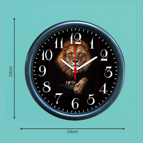 Relógio Redondo de Parede Tradicional MODELO PRETO 24x3x24CM